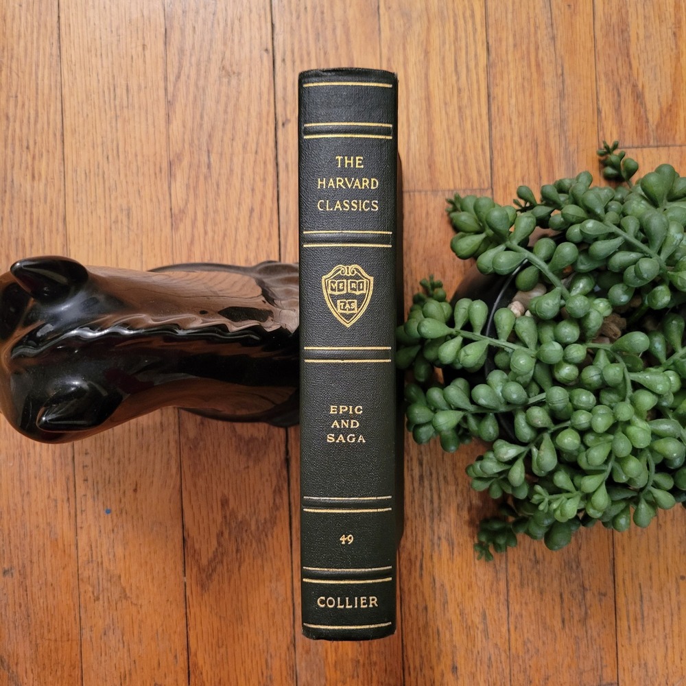 Collier 1910 Harvard Classics Vol 49 Epic and Saga‎ Black HC Decor Staging Gift